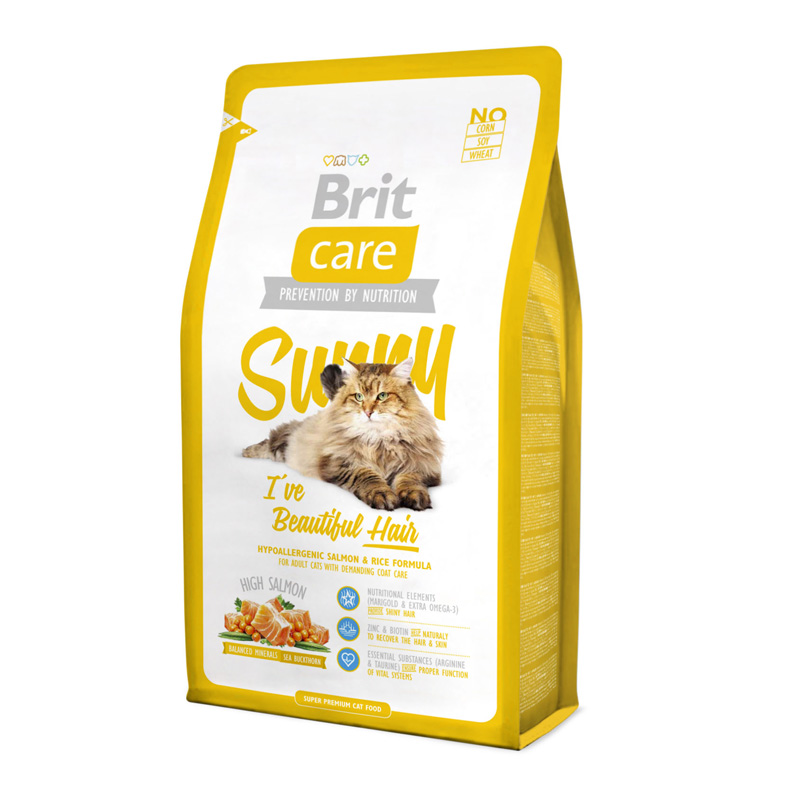 BRIT CARE GATO PELAJE LARGO SUNNY 7 KG.