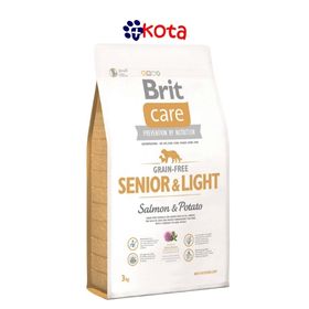 BRIT CARE SENIOR AND LIGHT SALMON Y PAPA 12 KG.